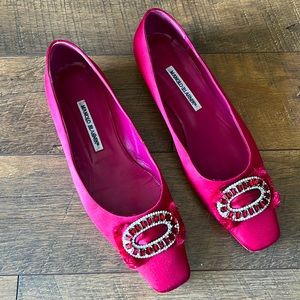 manolo blahnik jeweled flats Sz 41